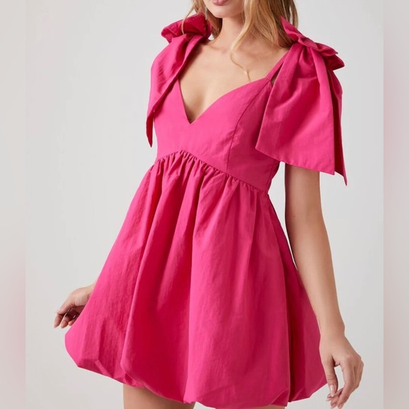 Bow shoulder bubble hem baby doll plus size dress nwot - Picture 3 of 4